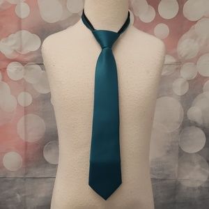 Teal Zipper Tie